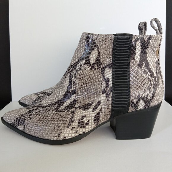 PAOLO Womens Linea Sevilla II Snakeskin Leather Ankle Boots Size 6.5M - Picture 2 of 12